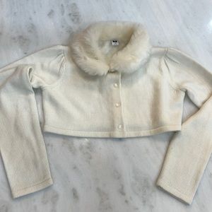 Janie and Jack faux fur sweater